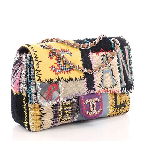 pochette tipo chanel|Chanel patchwork pouch.